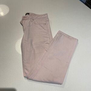 Theory light pink straight leg jeans